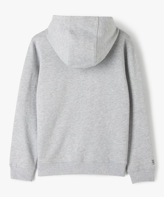 Sweat garçon à capuche avec inscription vue3 - GEMO (ENFANT) - GEMO