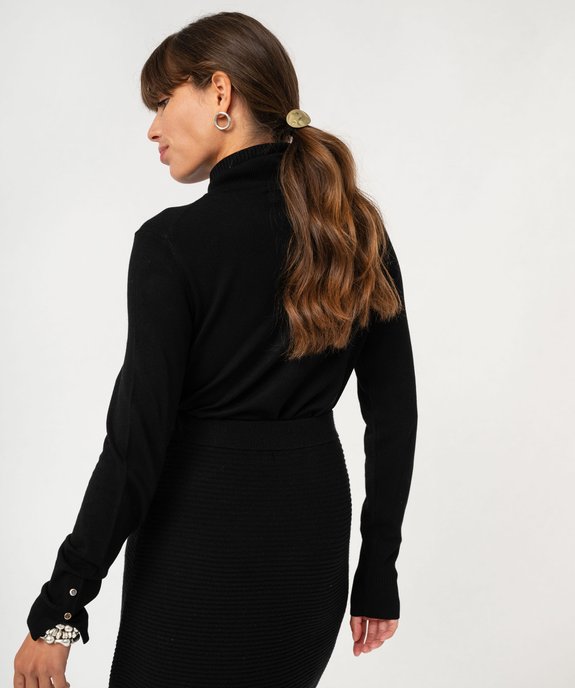 Pull fin en viscose à col roulé femme vue3 - GEMO 4G FEMME - GEMO