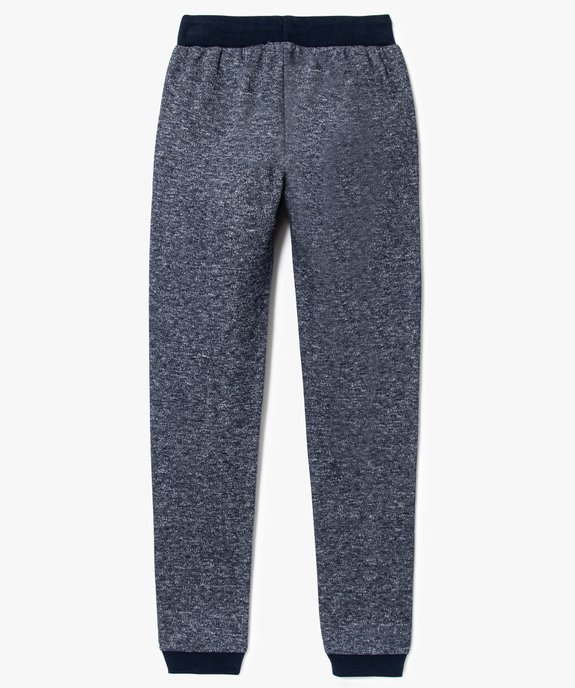 Pantalon de jogging en molleton effet chiné vue2 - GEMO (JUNIOR) - GEMO