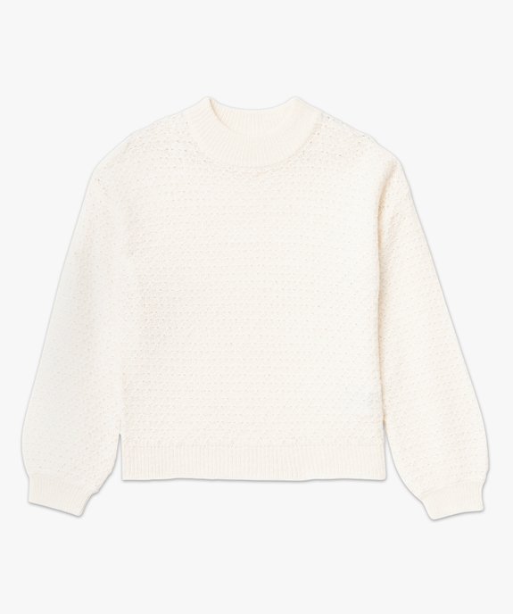 Pull à col rond en maille fantaisie femme vue4 - GEMO(FEMME PAP) - GEMO