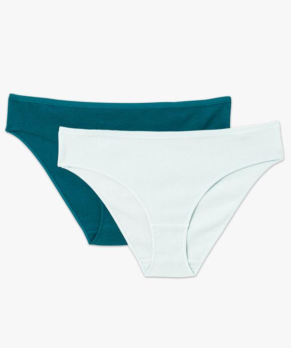 Culotte en maille côtelée femme (lot de 2) vue4 - GEMO 4G FEMME - GEMO