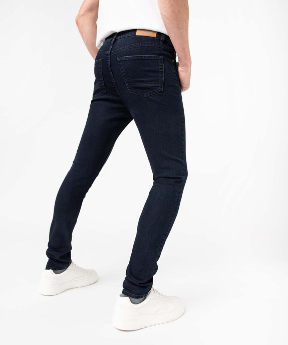 Jean homme skinny taille haute en coton stretch vue3 - GEMO 4G HOMME - GEMO