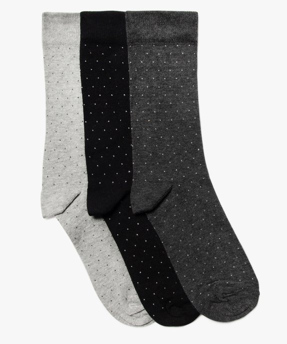 Chaussettes à motifs pois homme (lot de 3) vue1 - GEMO(HOMWR HOM) - GEMO