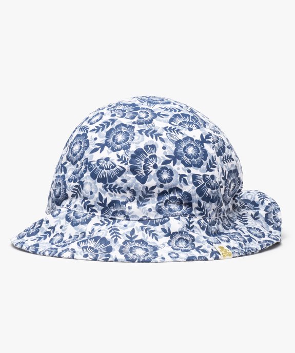 Chapeau bébé fille fleuri forme bob - LuluCastagnette vue1 - LULUCASTAGNETTE - GEMO