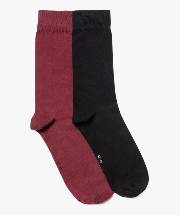 Chaussettes fines tige haute homme (lot de 2) vue1 - GEMO(HOMWR HOM) - GEMO