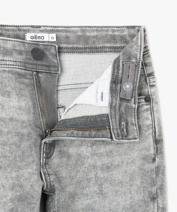 Jean garçon coupe Skinny coloris délavé vue2 - GEMO 4G GARCON - GEMO