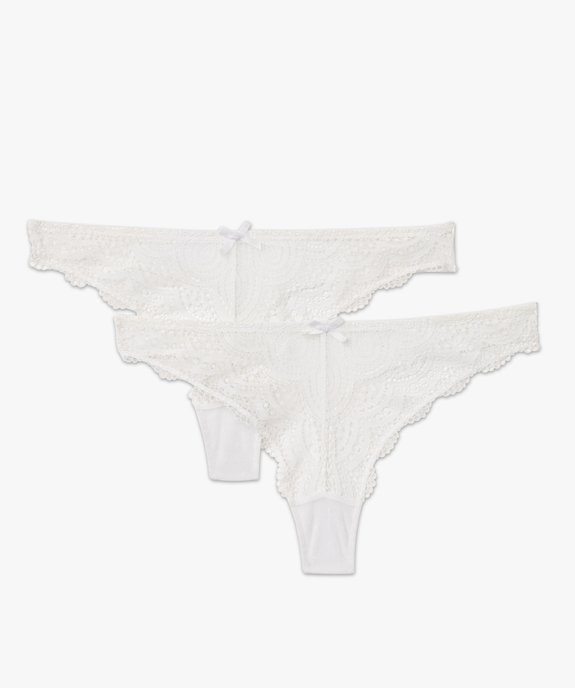 String en dentelle et tulle femme (lot de 2) vue8 - GEMO(HOMWR FEM) - GEMO