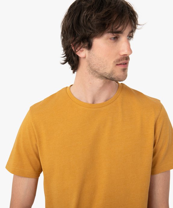 Tee-shirt à manches courtes et col rond homme vue2 - GEMO 4G HOMME - GEMO