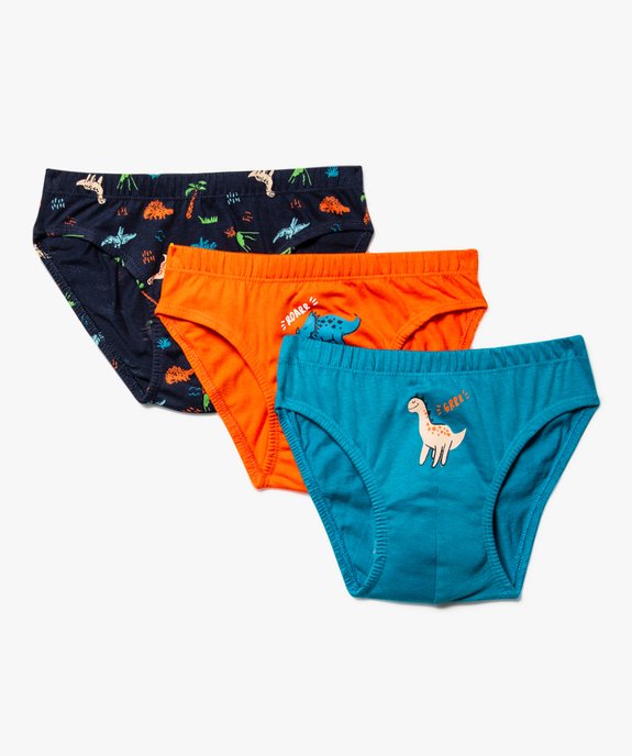 Slips avec motifs dinosaures garçon (lot de 3) vue1 - GEMO 4G GARCON - GEMO