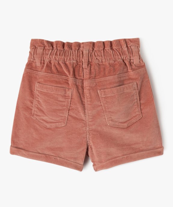 Short en velours côtelé fille vue3 - GEMO (ENFANT) - GEMO