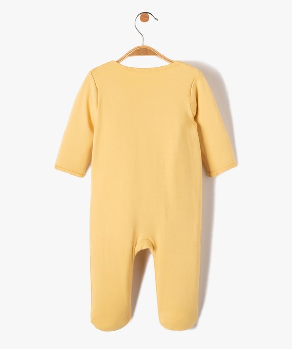 Pyjama bébé ouverture devant avec message brodé vue3 - GEMO 4G BEBE - GEMO