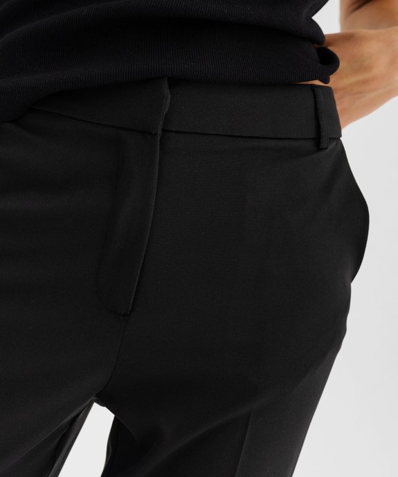 Pantalon de tailleur droit en maille fluide et extensible femme vue2 - GEMO(FEMME PAP) - GEMO