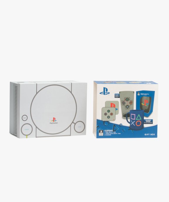 Coffret cadeau 4 pièces : 1 mug + 1 verre + 2 sous-verre - Playstation vue1 - PLAYSTATION - GEMO