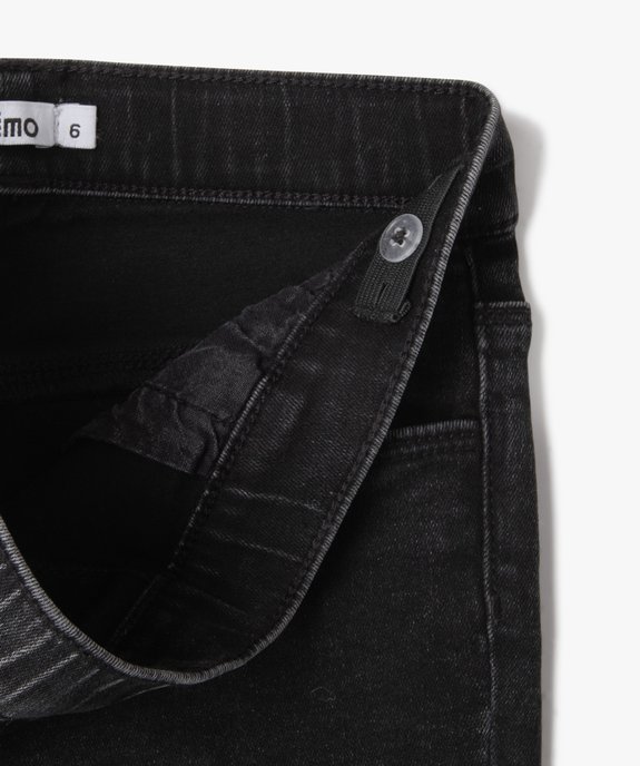 Jegging délavé avec taille ajustable fille vue4 - GEMO 4G FILLE - GEMO