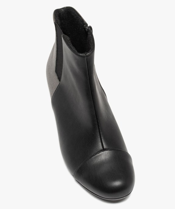 Boots femme confort à talon compensé vue5 - GEMO (CONFORT) - GEMO