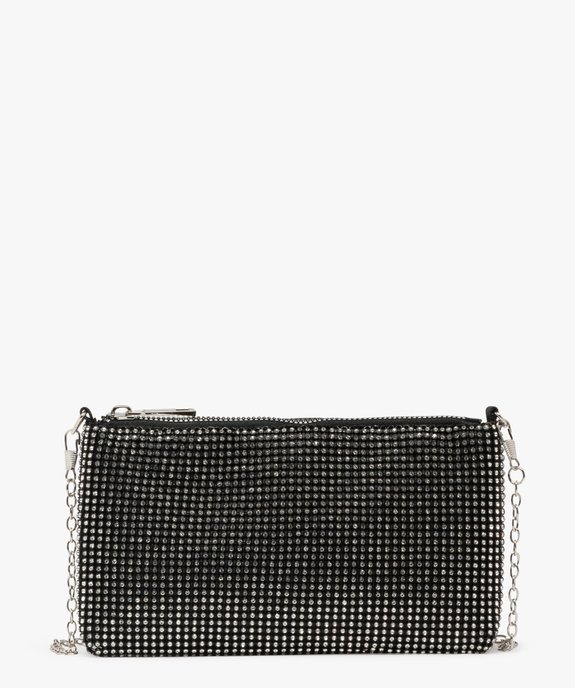 Pochette de soirée en strass avec bandoulière chaine amovible femme vue1 - GEMO (ACCESS) - GEMO