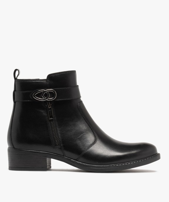 Boots dessus cuir avec bride et zip décoratifs femme vue1 - TANEO - GEMO