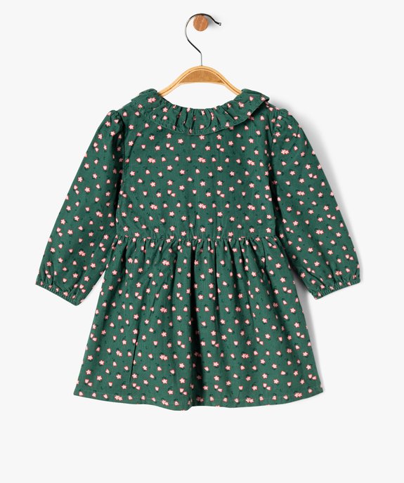 Robe en velours fines côtes bébé fille vue3 - GEMO(BEBE DEBT) - GEMO