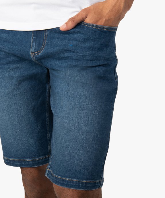 Bermuda homme en jean contenant des matières recyclées vue2 - GEMO 4G HOMME - GEMO