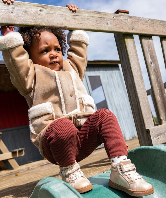 Pantalon en maille côtelée bébé fille vue6 - GEMO(BEBE DEBT) - GEMO