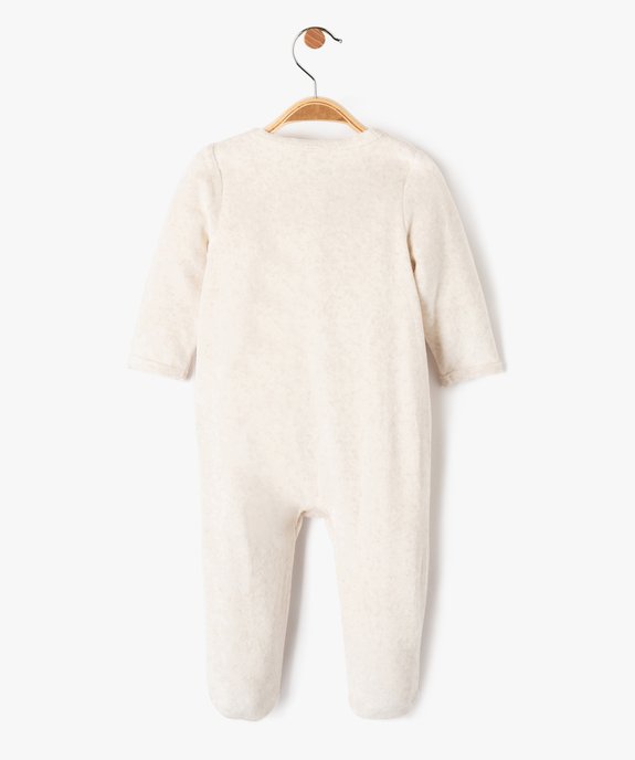 Pyjama en velours ouvert devant motif renard bébé garçon vue4 - GEMO(BEBE DEBT) - GEMO