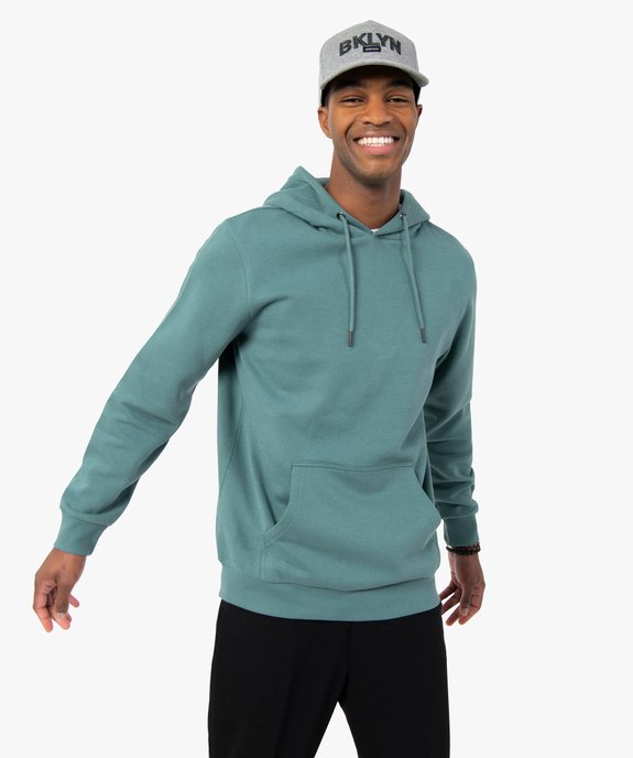 Sweat à capuche intérieur molletonné homme vue1 - GEMO (HOMME) - GEMO