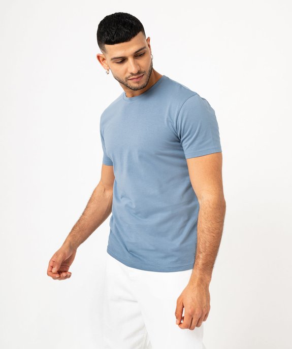 Tee-shirt à manches courtes et col rond homme vue1 - GEMO 4G HOMME - GEMO