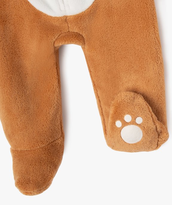 Surpyjama en maille peluche à capuche animée bébé vue3 - GEMO(BB COUCHE) - GEMO