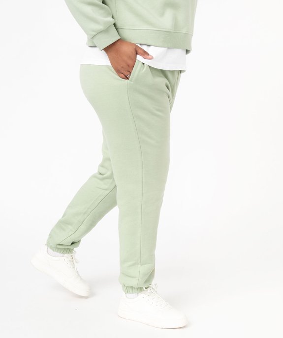 Pantalon de jogging en molleton doux femme grande taille vue1 - GEMO (G TAILLE) - GEMO