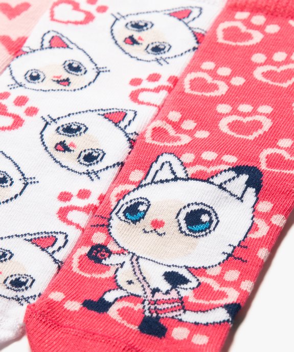 Chaussettes à motifs chat fille (lot de 3) - Gabby et la maison magique vue2 - GABBY - GEMO