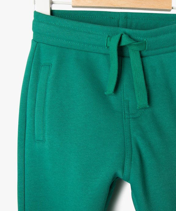 Pantalon de jogging avec ceinture bord-côte bébé garçon vue4 - GEMO 4G BEBE - GEMO