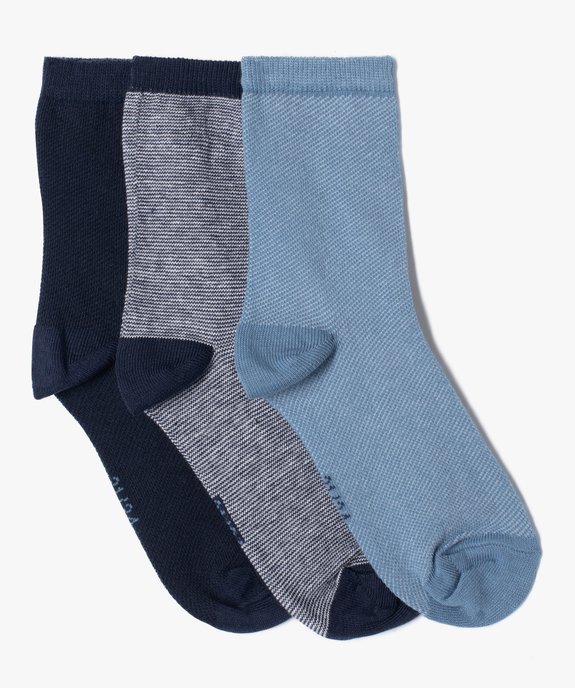 Chaussettes tige haute garçon (lot de 3) vue1 - GEMO (ENFANT) - GEMO