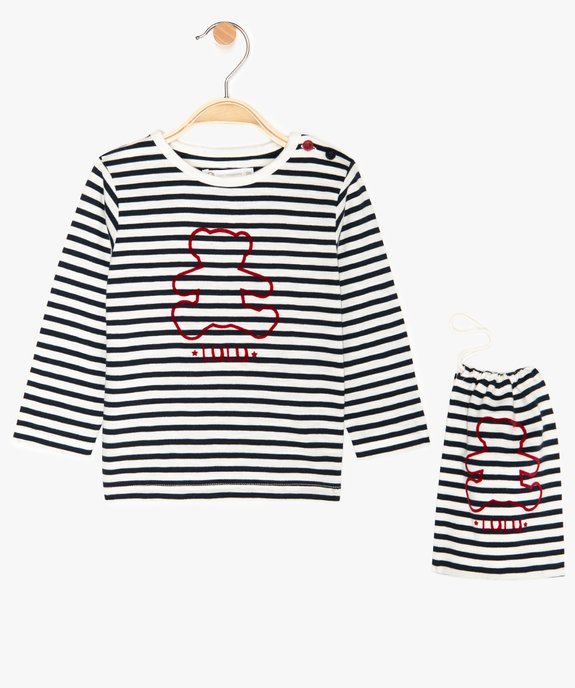 Tee-shirt bébé fille col roulé manches blousantes vue1 - GEMO 4G BEBE - GEMO