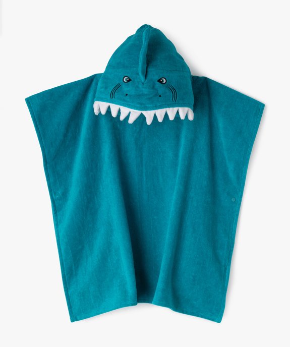 Cape de bain en éponge garçon avec capuche requin vue1 - GEMO 4G GARCON - GEMO