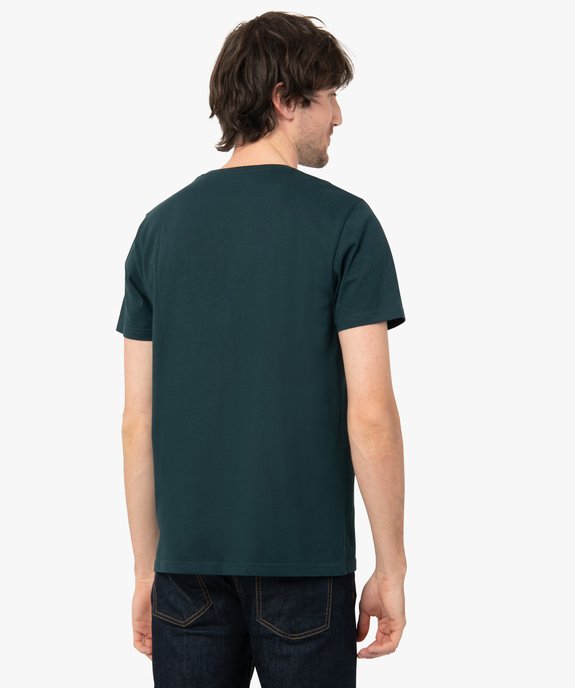 Tee-shirt à manches courtes et col rond homme vue3 - GEMO 4G HOMME - GEMO