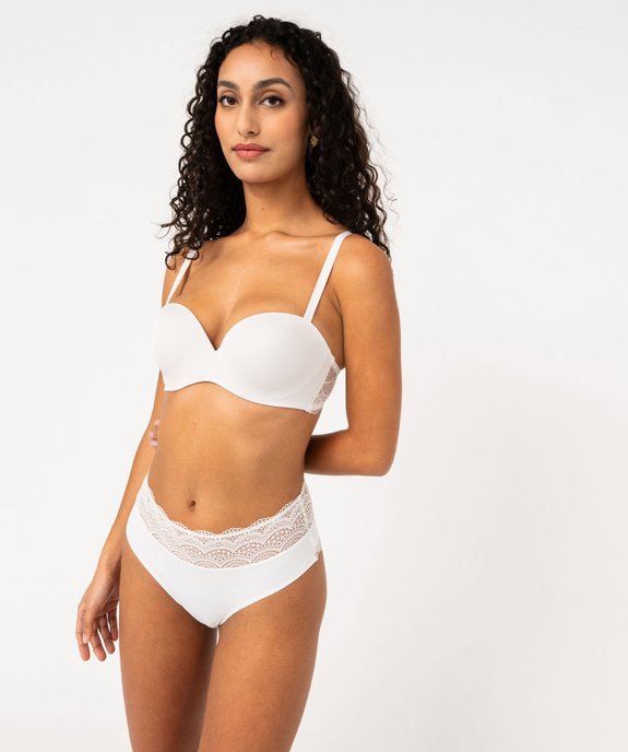 Soutien-gorge bandeau avec bretelles amovibles vue3 - GEMO 4G FEMME - GEMO