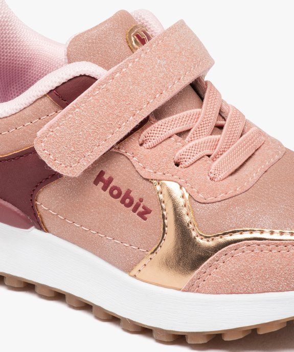 Baskets fille unies style running à scratch - Hobiz vue6 - HOBIZ - GEMO