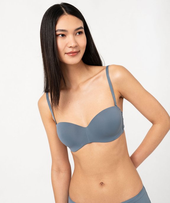  Soutien-gorge bandeau en microfibre avec bretelles muti-positions vue1 - GEMO 4G FEMME - GEMO