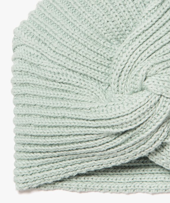 Bonnet bébé fille en maille torsadée vue2 - GEMO(BB COUCHE) - GEMO