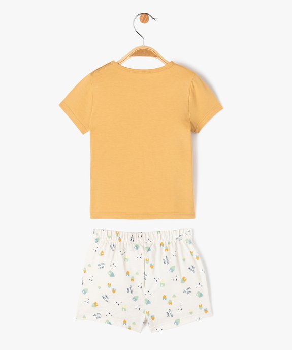 Pyjashort 2 pièces avec motifs maisons bébé garçon vue4 - GEMO 4G BEBE - GEMO