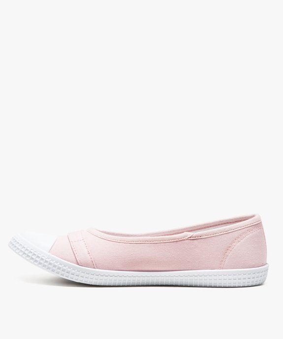 Ballerines femme en toile avec bout renforcé vue3 - GEMO (SPORTSWEAR) - GEMO