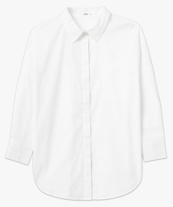 Chemise femme coupe oversize avec poche poitrine vue4 - GEMO(FEMME PAP) - GEMO