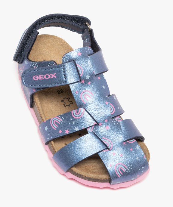 Sandales bébé fille à scratch multi-brides à motifs - Geox vue5 - GEOX - GEMO