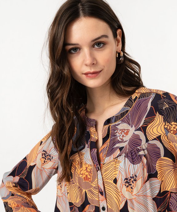 Blouse à manches longues à motifs fleuris femme vue5 - GEMO(FEMME PAP) - GEMO