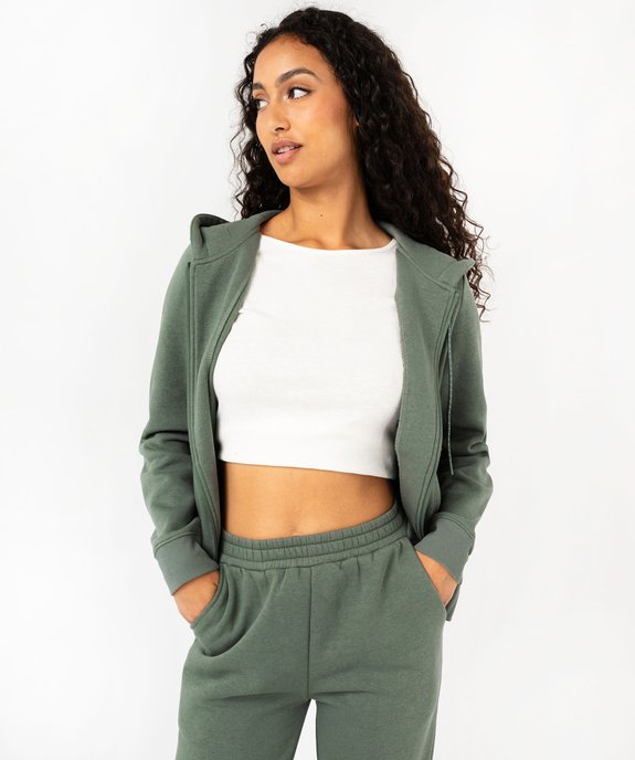 Sweat zippé à capuche femme vue1 - GEMO(FEMME PAP) - GEMO