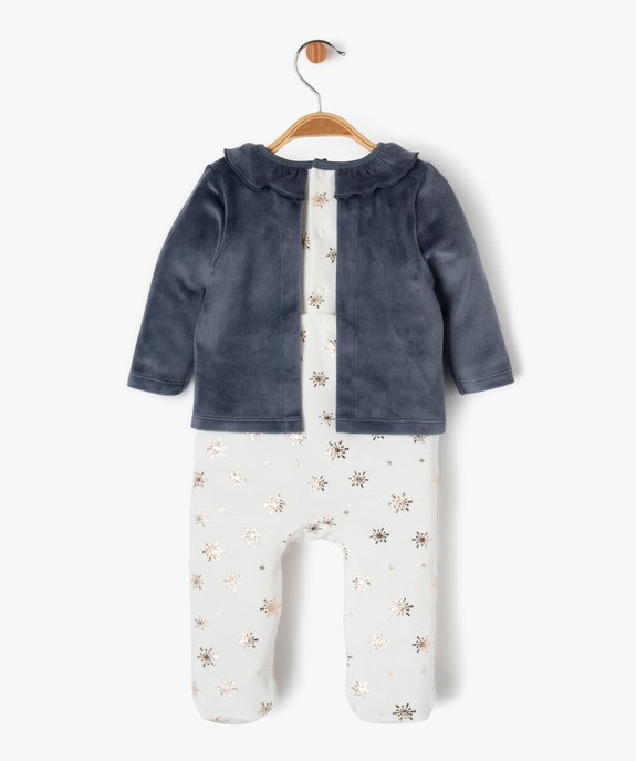 Pyjama velours spécial Noël bébé vue4 - GEMO(BB COUCHE) - GEMO