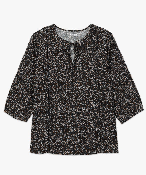 Blouse femme imprimée avec col fantaisie vue4 - GEMO (G TAILLE) - GEMO