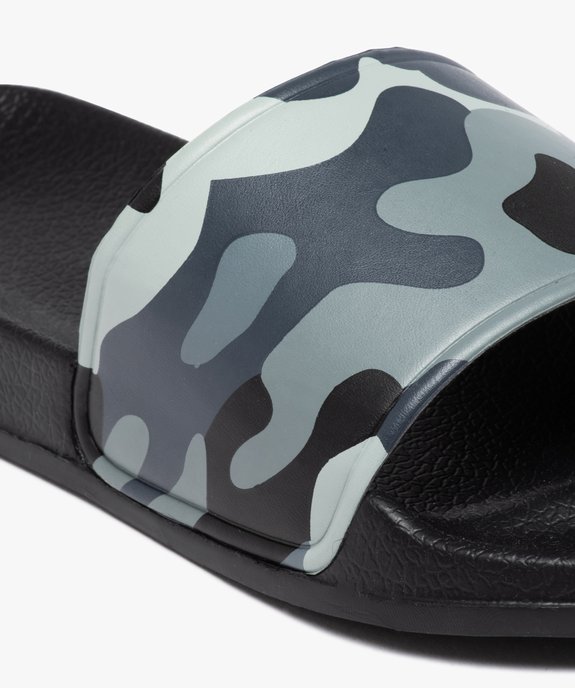 Mules de piscine homme imprimées camouflage vue6 - GEMO (PLAGE) - GEMO