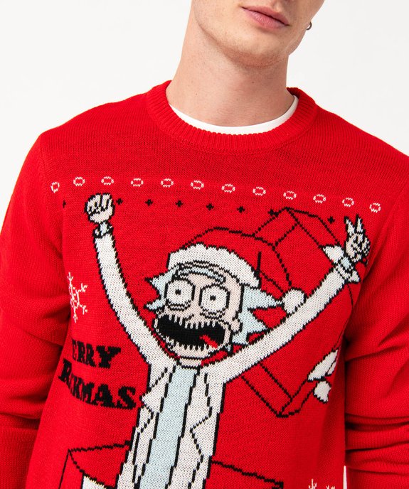 Pull de Noël avec motif homme - Rick and Morty vue2 - RICK ET MORTY - GEMO