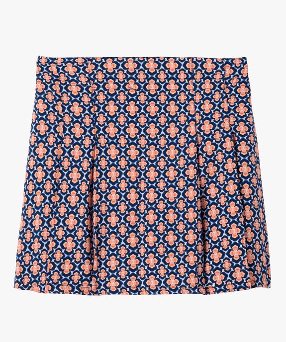 Jupe-short fille en viscose fleurie vue2 - GEMO (ENFANT) - GEMO